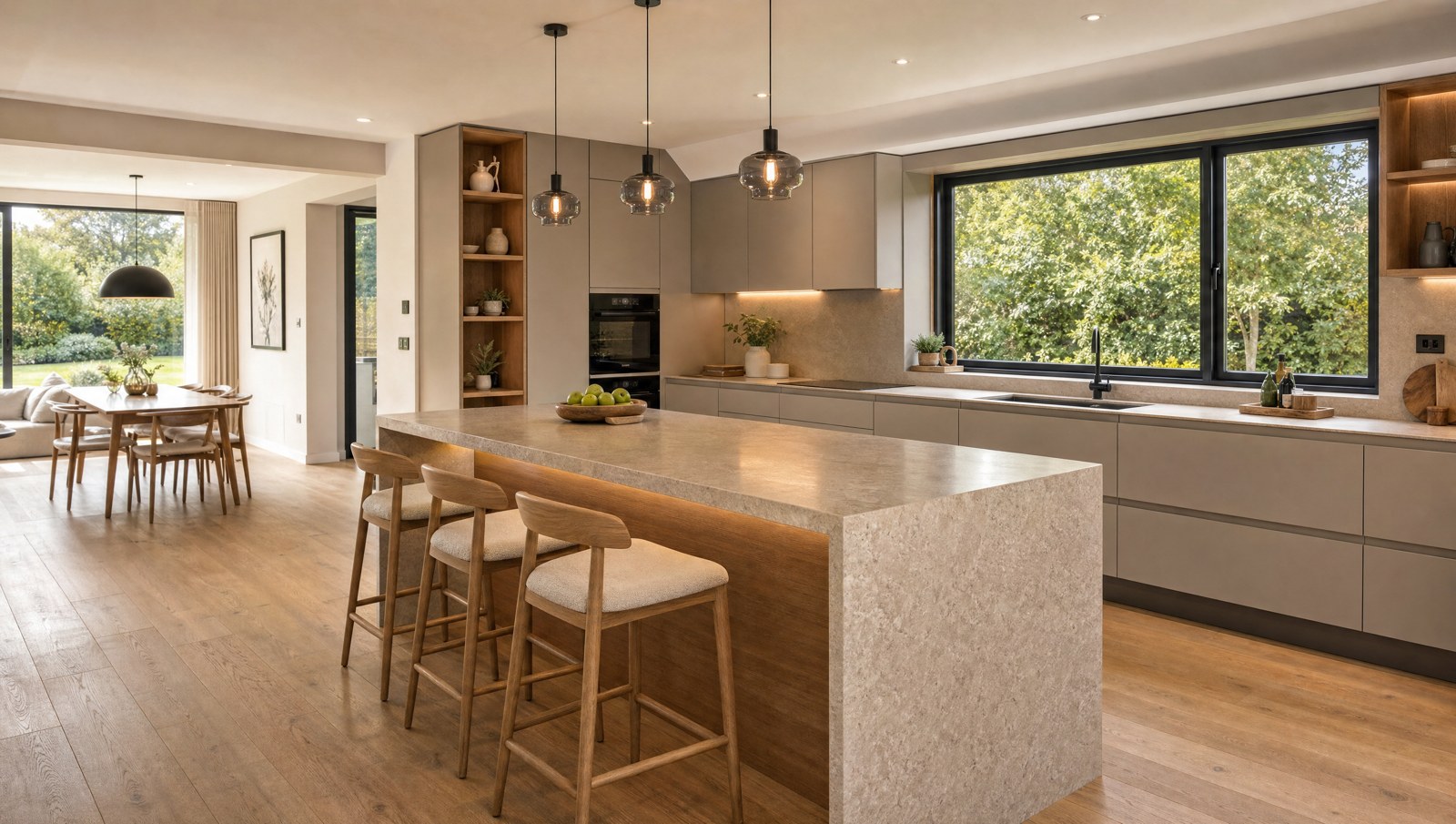 Kitchen island, after